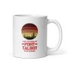 White glossy Port Talbot mug